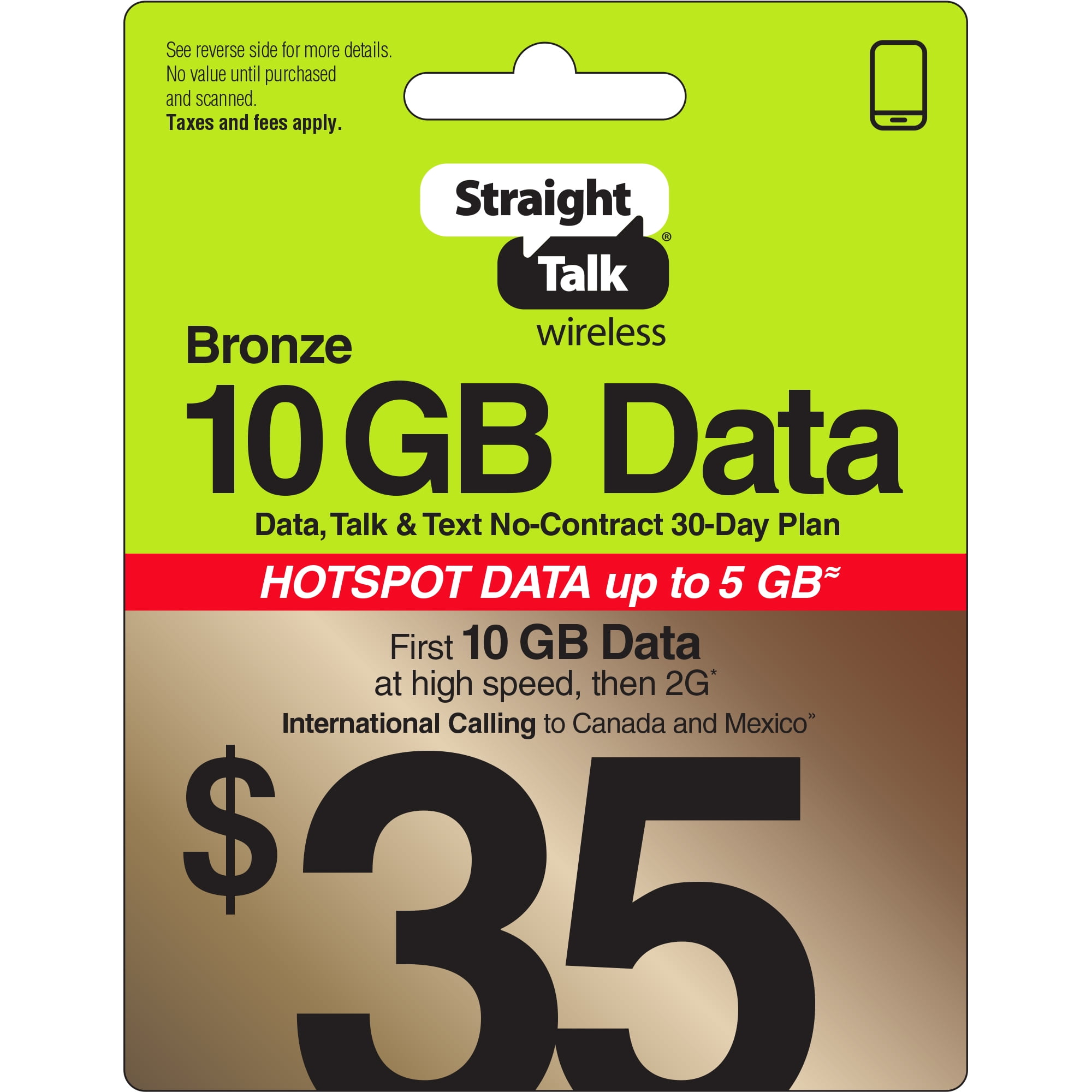 Straight Talk Plans Straight Talk 35 Bronze Unlimited Text 30 Day Prepaid Plan 10GB Data High Speeds 2G 5GB Data Hotspot Enabled Int L Calling Direct Top Up 7a47518a 661f 4c3a 94be 