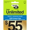 Straight Talk $55 Gold Unlimited Talk, Text & Data 30-Day Prepaid Plan + 15GB Hotspot Data + Cloud Storage & Int'l Calling