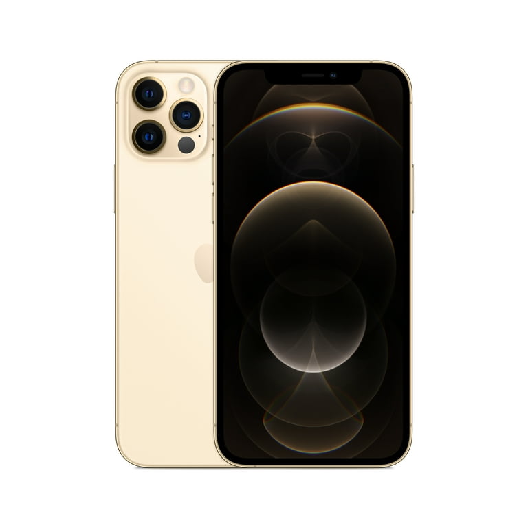 Straight Talk Apple iPhone 12 Pro, 128GB, Gold- Prepaid Smartphone