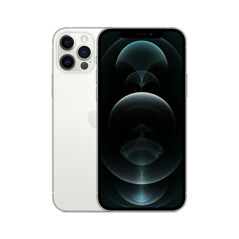 Straight Talk Apple iPhone 12 Pro, 128GB, Silver- Prepaid