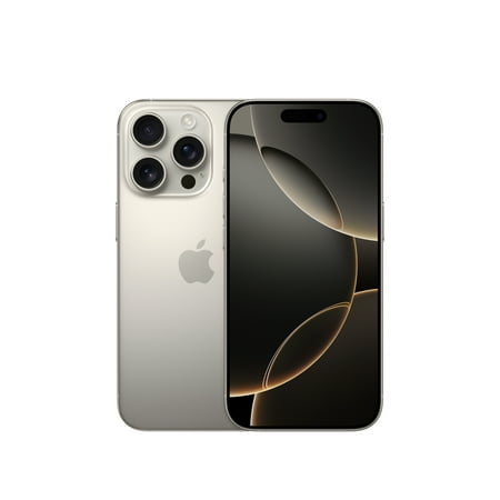 Straight Talk Apple iPhone 16 Pro, 128GB, Natural Titanium - Prepaid Smartphone [Locked to Straight Talk]