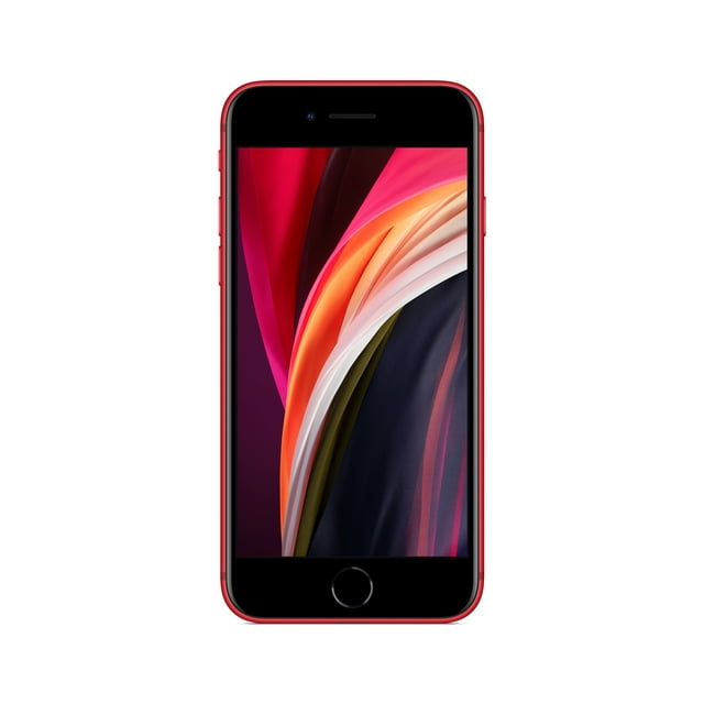 Straight Talk Apple iPhone SE (2020), 64GB, Red- Prepaid Smartphone [Locked to Straight Talk]