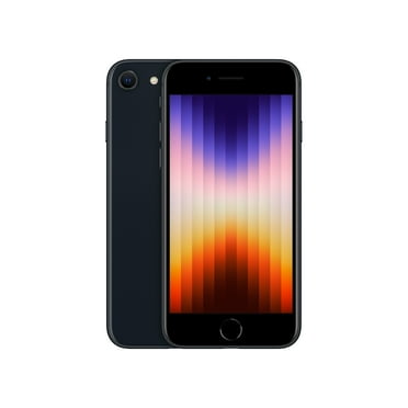 Straight Talk Apple iPhone SE3, 64GB, Midnight - Prepaid Smartphone [Locked to Straight Talk]
