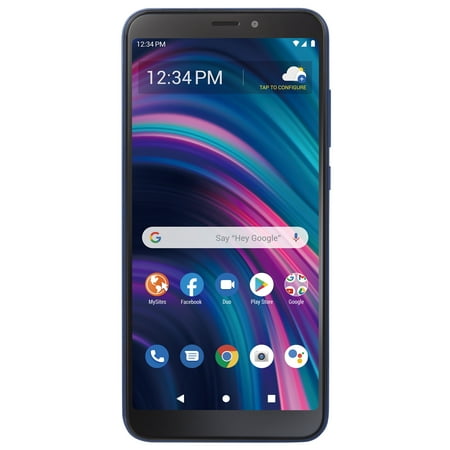 Straight Talk BLU View 3, 32GB, Blue- Prepaid Smartphone