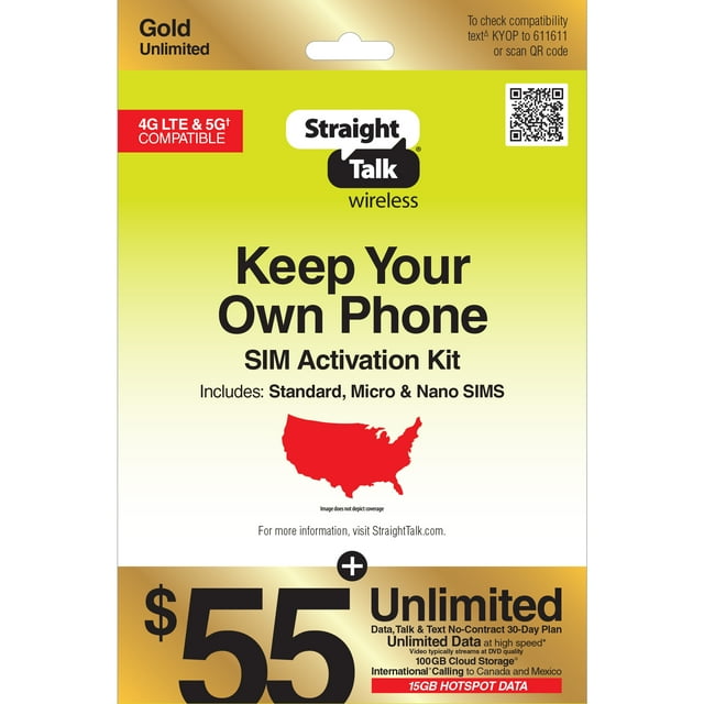 Straight Talk Bring Your Own Phone Dual Retail Zipper Pack Tripunch
