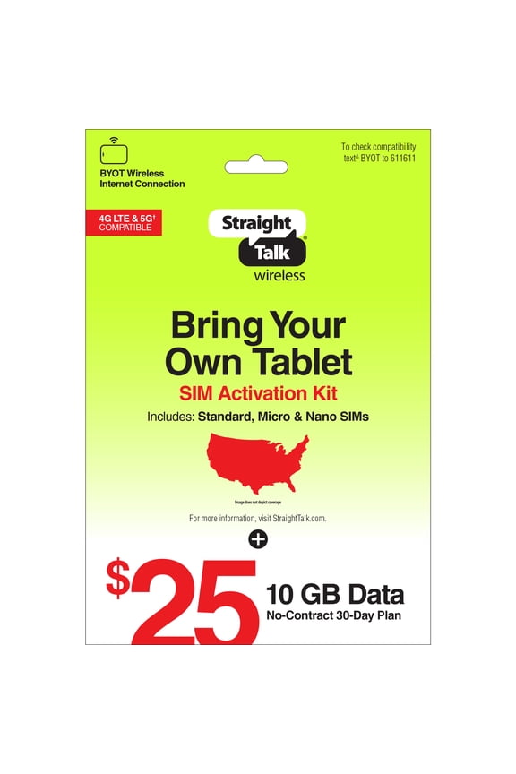 Bring Your Own Tablet Sim Kit - Prepaid