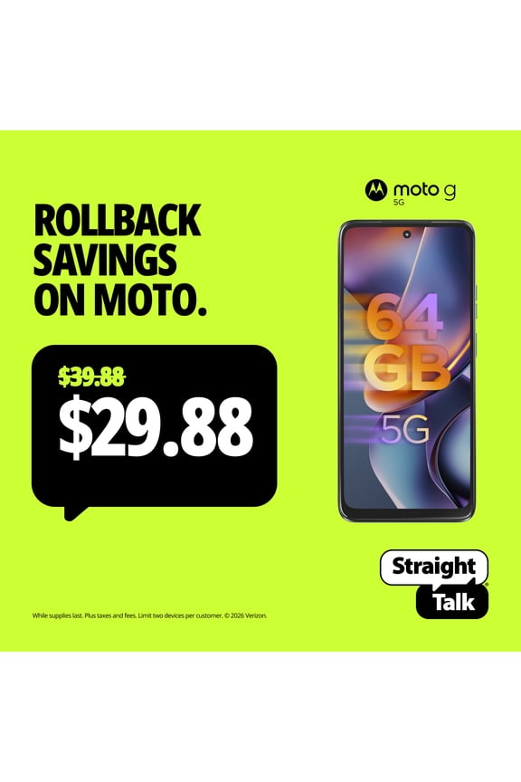 Straight Talk Motorola moto g 2025, 5G, 64GB, Blue - Prepaid Smartphone [Locked to Straight Talk]