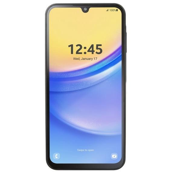 Pre-Owned Straight Talk Samsung Galaxy A15, 64GB, 5G, Black - Prepaid Smartphone [Locked to Straight Talk]