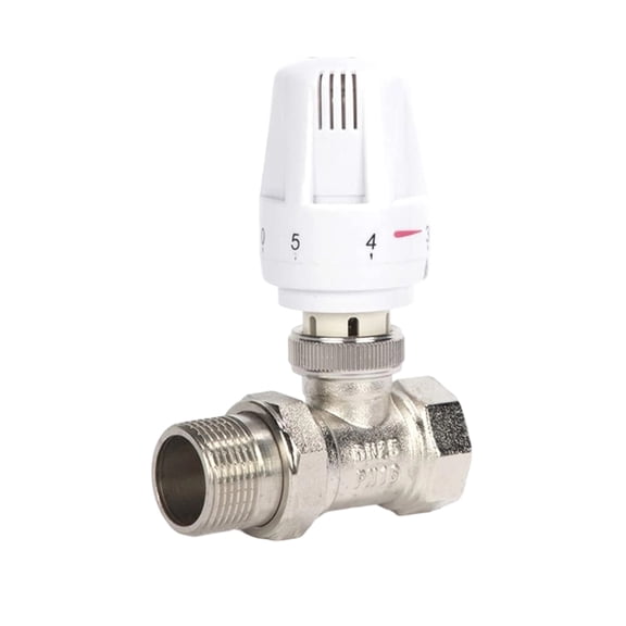 Straight Thermostatic Valves Copper Material 5 Step Temperature Regulation Suitable For Vertical Towel Warmers Heaters