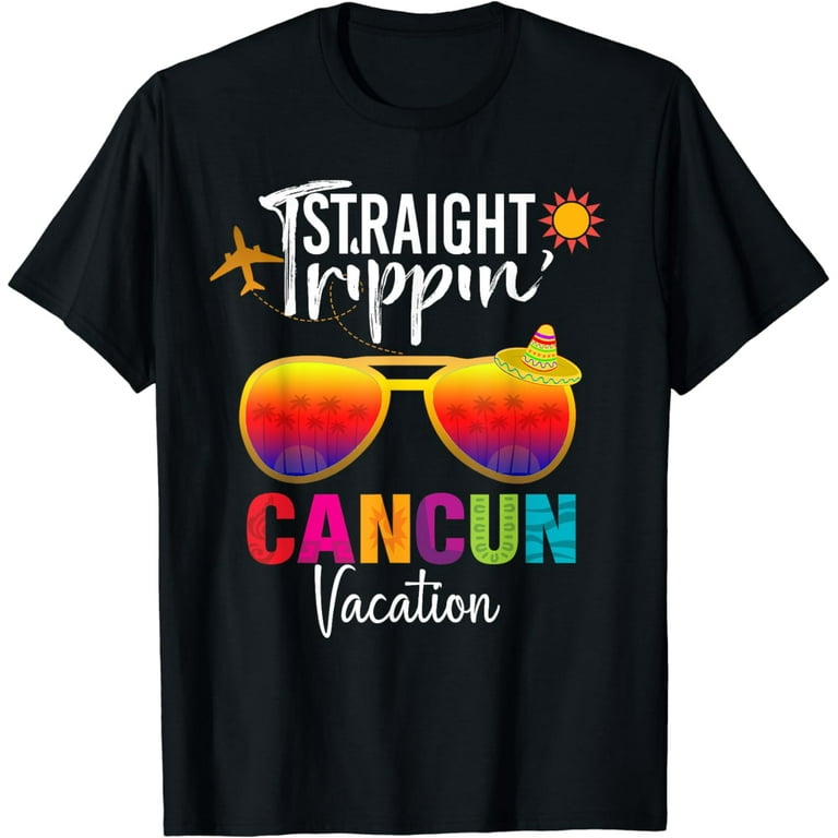 Straight Trippin Cancun Mexico Travel Vacation Matching T-Shirt