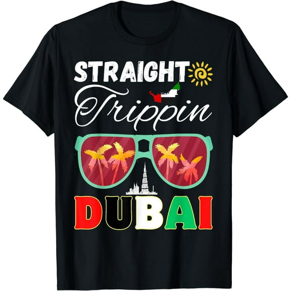Straight Trippin Dubai Family Trip Summer Vacation T-Shirt