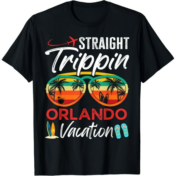 Straight Trippin Orlando Couples Family Vacation Group Trip T-Shirt mens t shirt,black,women,funny,misfits,men,journey
