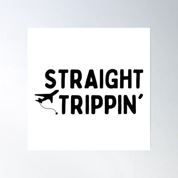 Straight Trippin' Poster Wall Art, Modern Wall Decor, 16x16 UNFRAMED