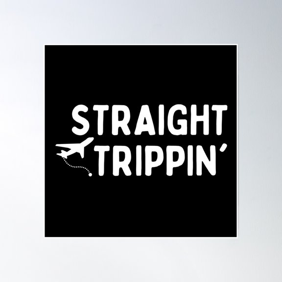 Straight Trippin' Poster Wall Art, Modern Wall Decor, 16x16 UNFRAMED