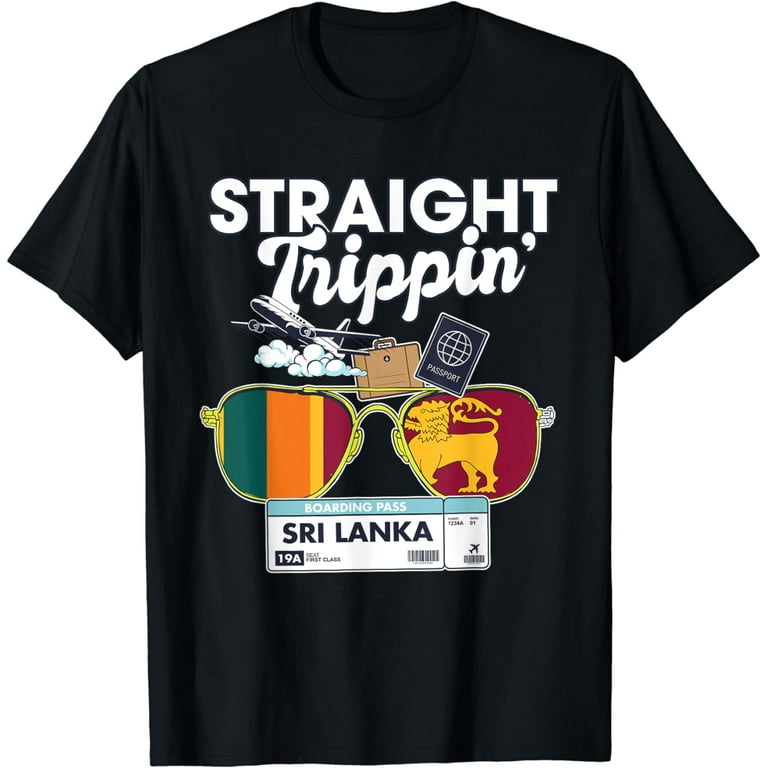 Straight Trippin' Sri Lanka Vacation Tour Travel Trip T-Shirt - Main Image