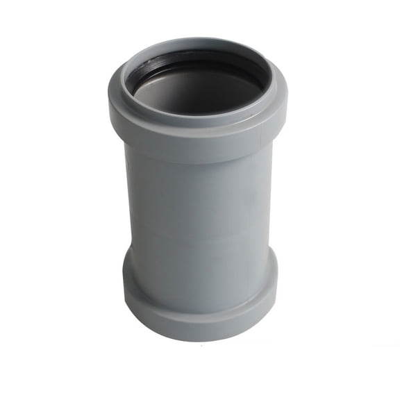 Straight Tube Coupling 50Mm PVC PP For Heat Resistant Leak-Proof Pipe Connector With O-Ring Seal And Locking Nut For Kitchen Sink Basin Drainage System Secure Installation Reliable Fit For