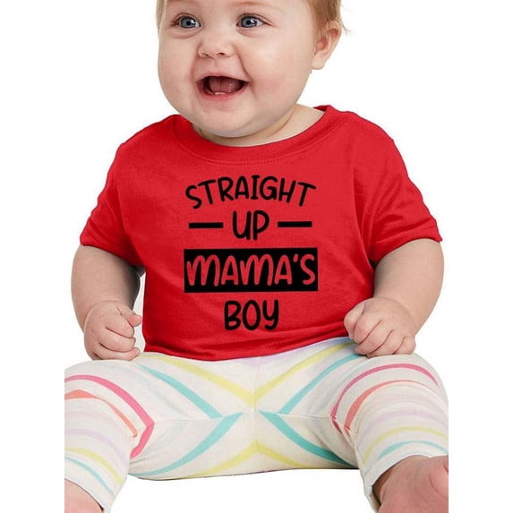Straight Up Mama's Boy T-Shirt Infant -Smartprints Designs, 18 Months