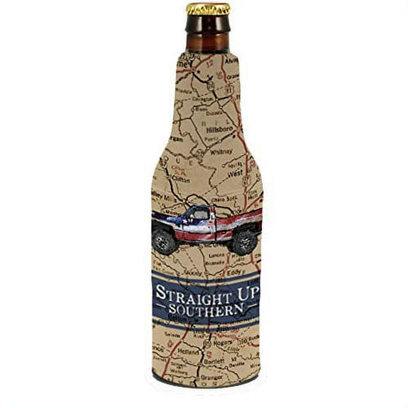 Straight Up Southern Rusted Patriotic Truck Bottle Holder