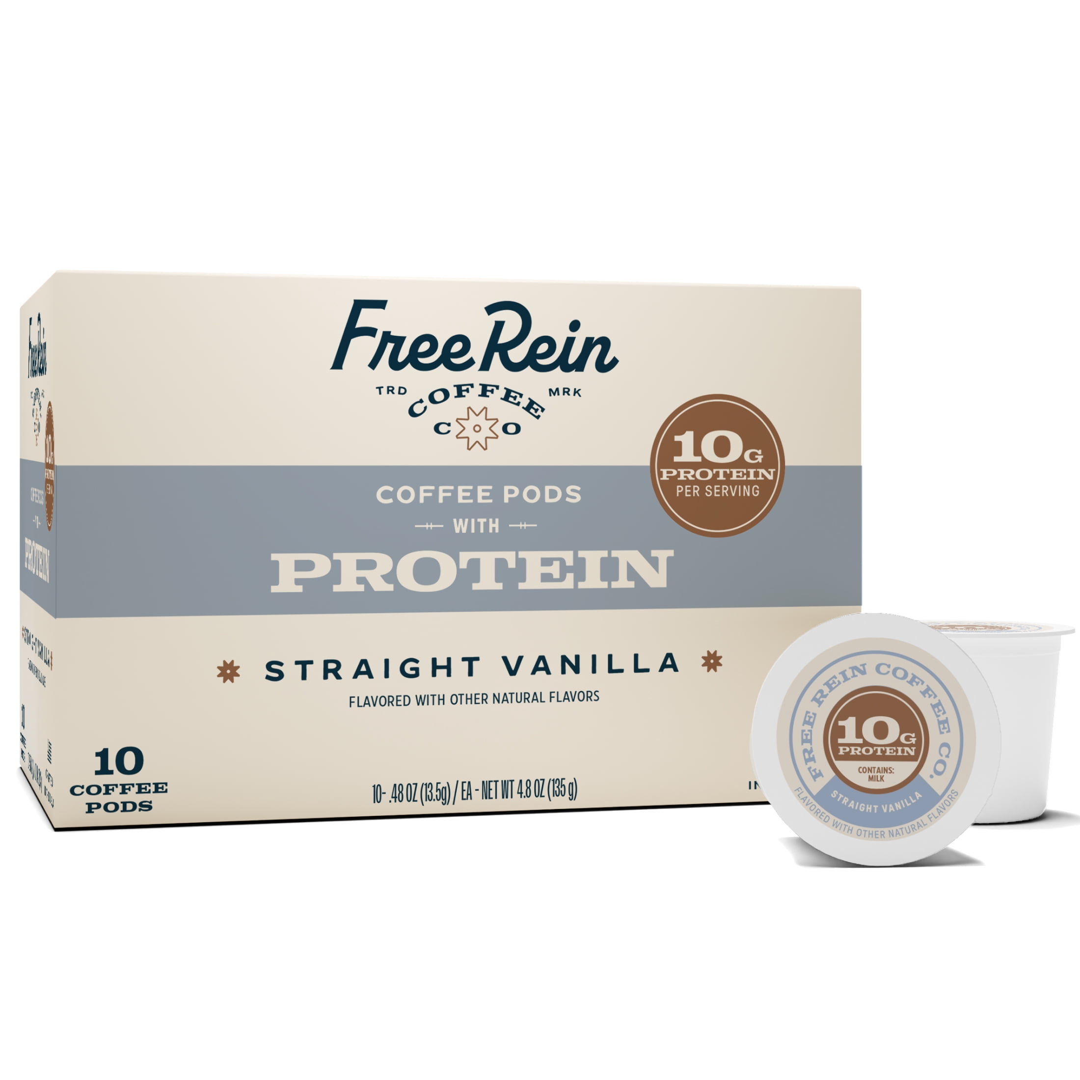 Free Rein Coffee Company Vanilla Protein Pods (10 Count)