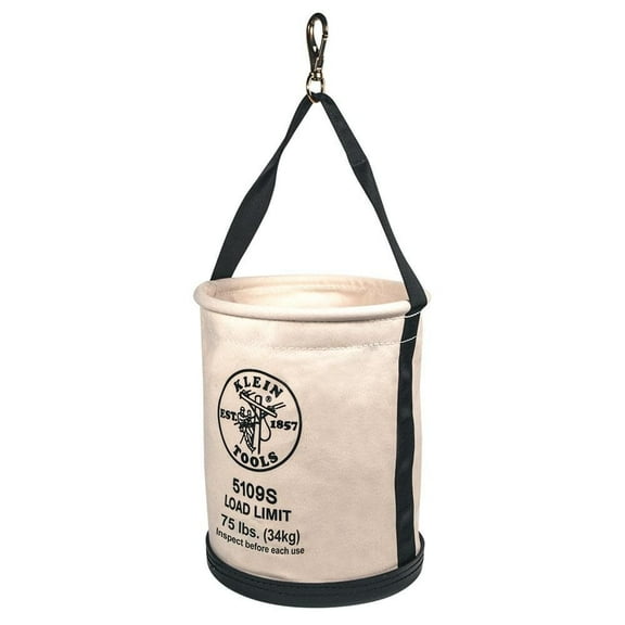 Straight Wall Canvas Bucket with Swivel Snap
