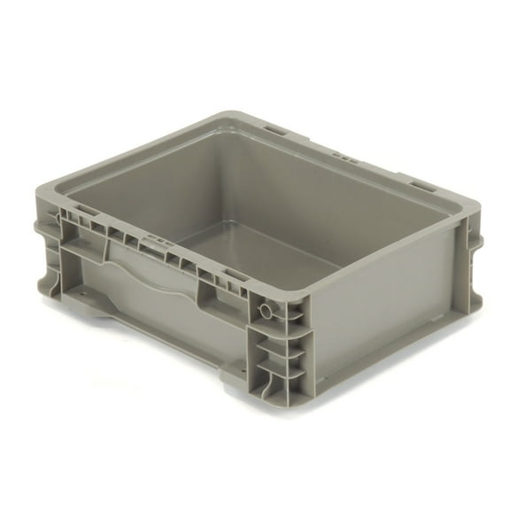 Global Industrial Stackable Straight Wall Container Solid 12""L x 15""W x 5""H G