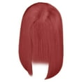 Straight Wig with Bangs, Lace Front Wig No Glue Straight Hair Bob Lace