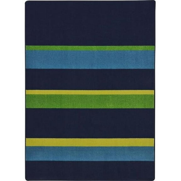 Straight and Narrow Teen Area Rugs - 5 ft. 4 in. x 7 ft. 8 in. - Navy