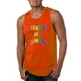 thumbnail image 1 of Straight as a Rainbow Humor LGBTQ Pride | Mens Irish Graphic Tank Top, Orange, 2XL, 1 of 3