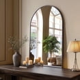 thumbnail image 1 of CONCETTA 26"x38" Bathroom Mirror, Decor Arched Wall Mirror, Bedroom Vanity Mirror with Metal Frame, Black, Gift for Mother's Day, 1 of 7