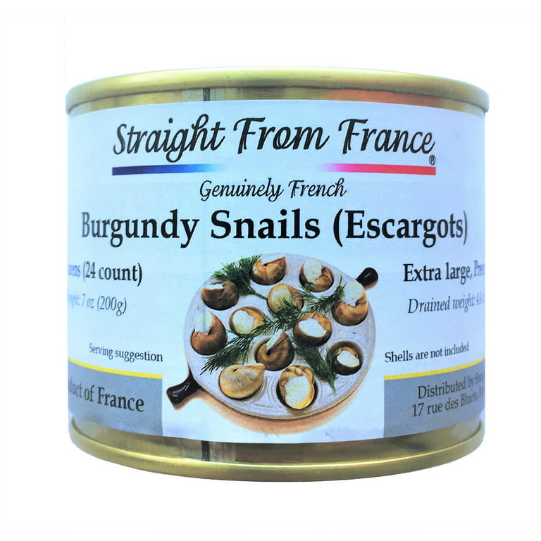 Straight from France Burgundy Escargots Snails 24ct 7 Oz Can