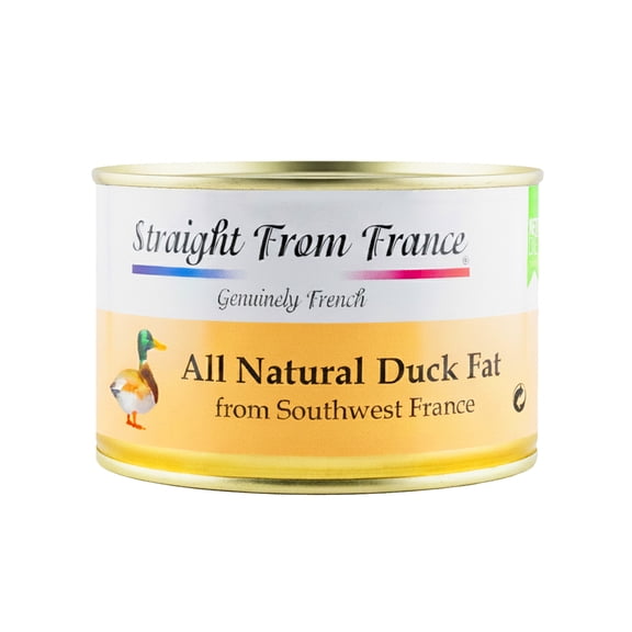 Straight from France Genuinely French All Natural Duck Fat for Cooking, Rendered Duck Fat Cooking Oil from Southwest France, 12 oz Can
