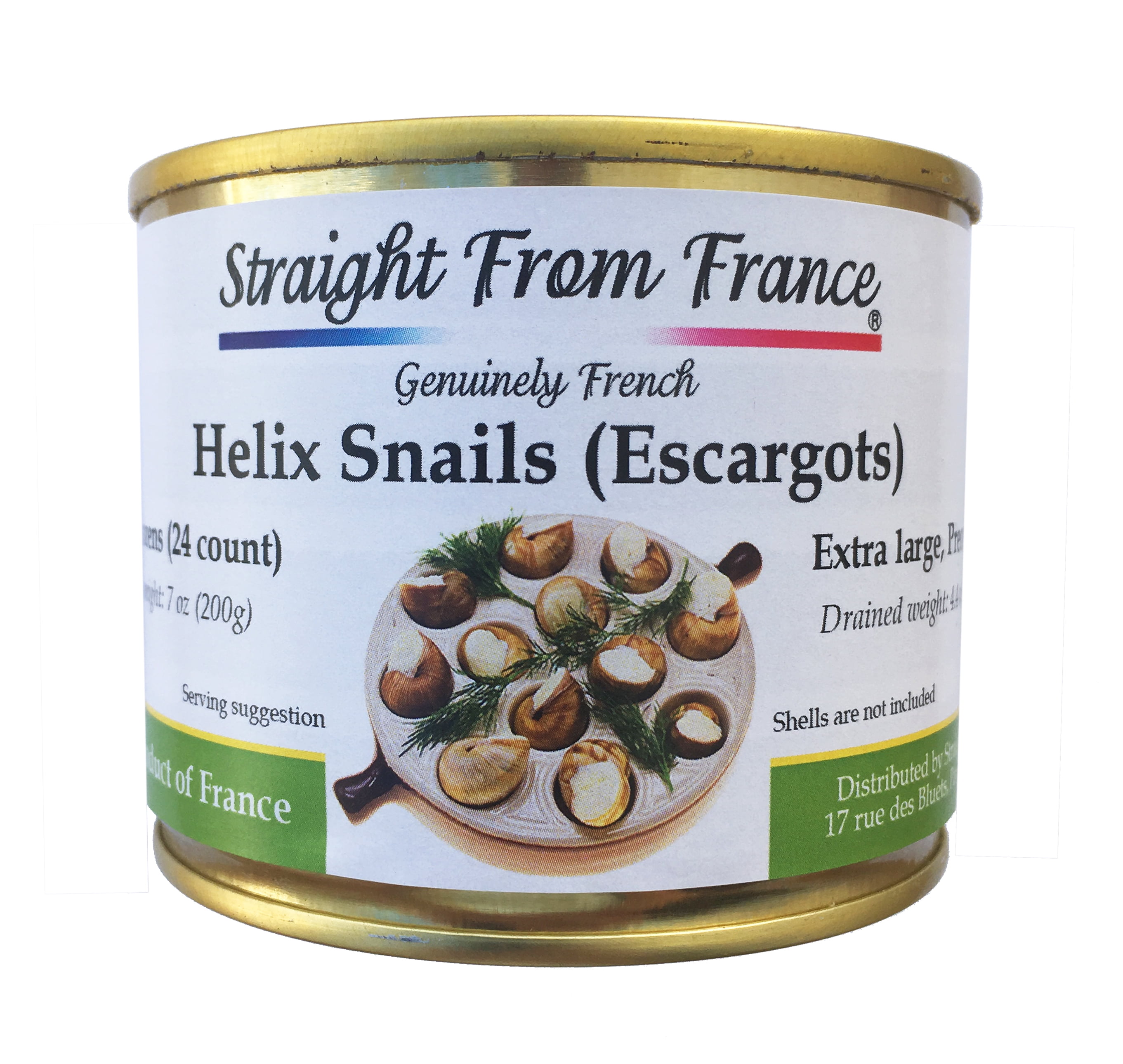 Straight from France Helix Canned Escargots Snails 24ct 7 Oz