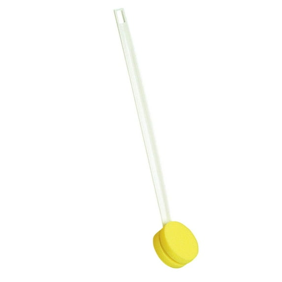 Straight handle back scrubber 3.75 inch round sponge