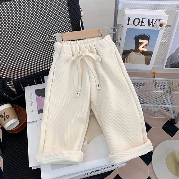 Straight-leg Pants Children Thick Warm Wide-leg Pants 1773656642671373