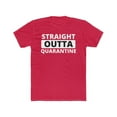 thumbnail image 1 of Straight outta quarantine Men's Cotton Crew Tee, 1 of 9