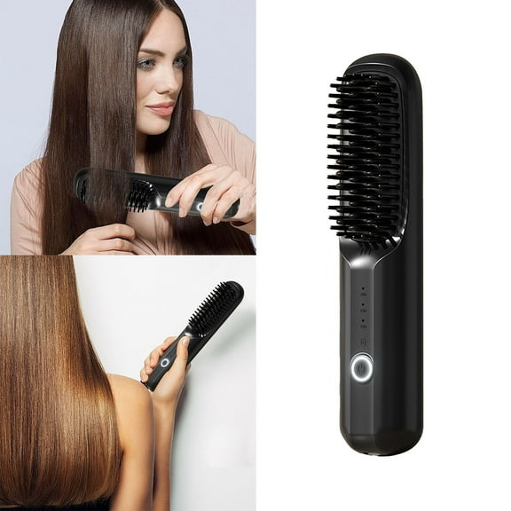 Straightening Hair Brush for Sleek Smooth Locks Styling Tool with Advanced Heat Technology for Frizz- Shine