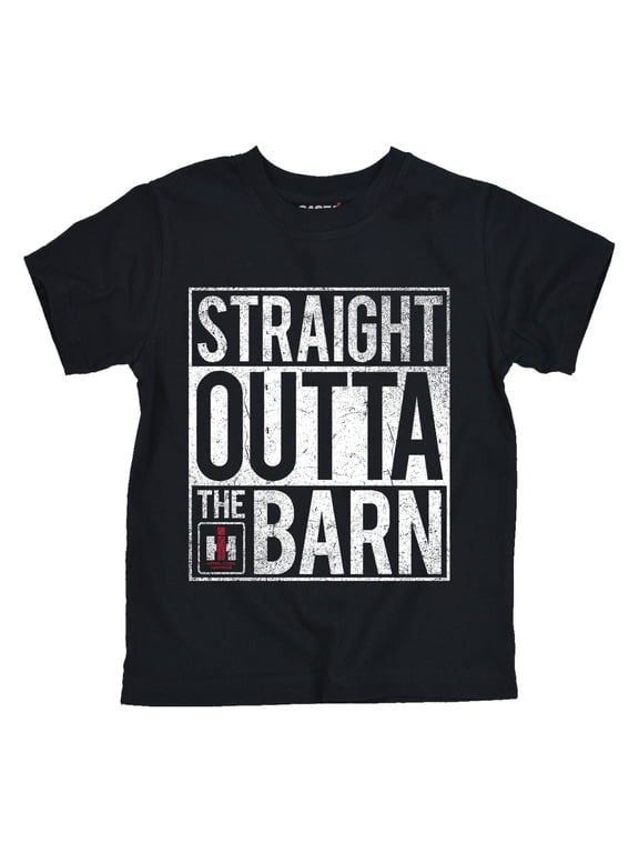 - Straight Outta the Barn Boys' Short Sleeve Graphic T-Shirt