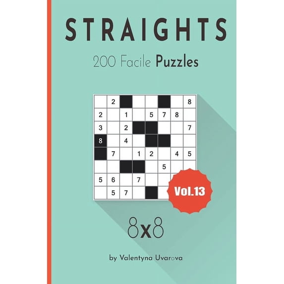 Straights: 200 Facile Puzzles 8х8 vol. 13 (Paperback)