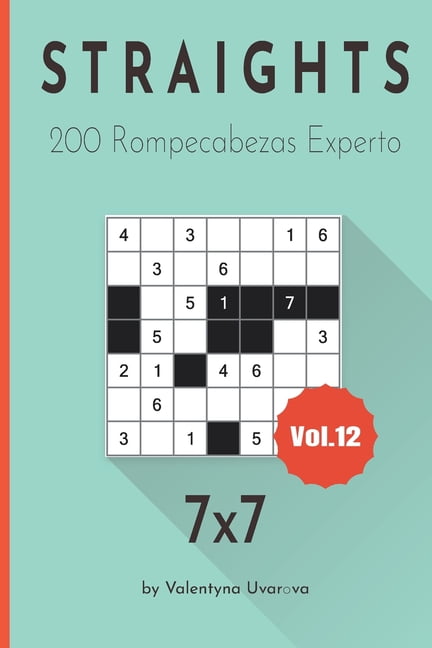Straights: Straights: 200 Rompecabezas Experto 7x7 vol. 12 (Paperback)