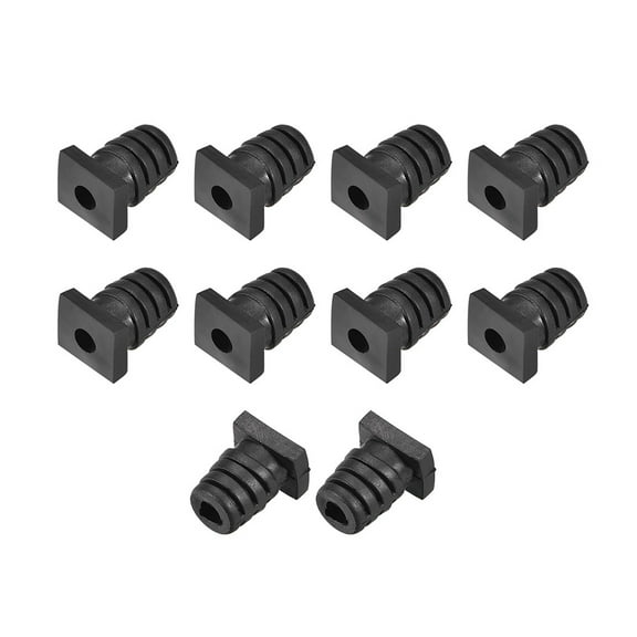 Strain Relief Boots 19mm PVC Cord Protector Cover Sleeve for 5 AWG Electrical Cable Black 10Pcs