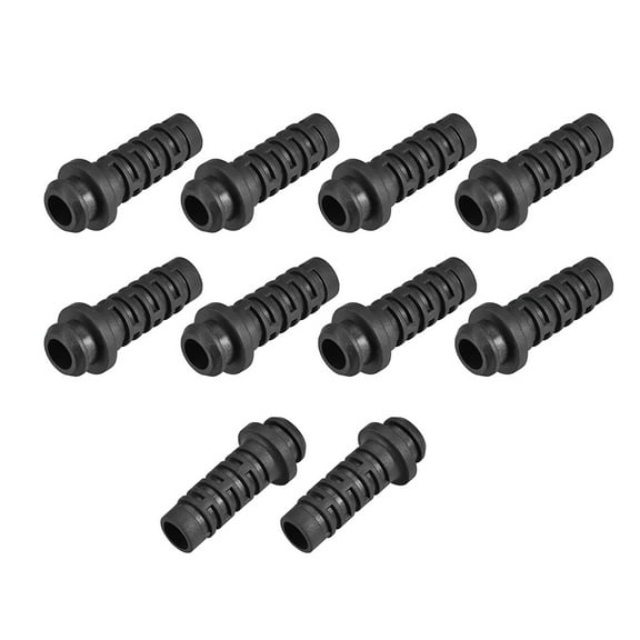 Strain Relief Boots 40mm Cord Protector Cover Sleeve for 1/0 AWG Electrical Cable Black 10Pcs