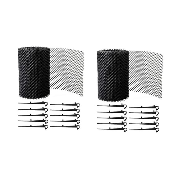Strainer 2 Set Gutter Guard Mesh Protector Screen Roll Anti- Falling Leaf Guard Leaf Protection Cover to Gutter Drain