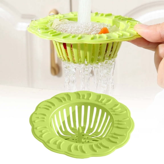 Strainer Kitchen Drain Strainer Stopper for Cizz and Convenience Kitchen Accessory for Home Bar and Restaurant Use, 11.5cmx11.5cmx2.5cm, Green