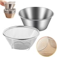 thumbnail image 1 of Strainer Set 304 Stainless Steel Colander Mixing Bowl – 2-Piece Small Bowl & Strainer for Berries, 1 of 9