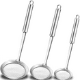 thumbnail image 1 of Strainer Skimmers Fine Mesh set of 3, Stainless Steel Fine Mesh Strainer Skimmer  Ladle 3.9''+4.7''+5.5'' Skimmer Spoon with Handle for Kitchen, 1 of 6