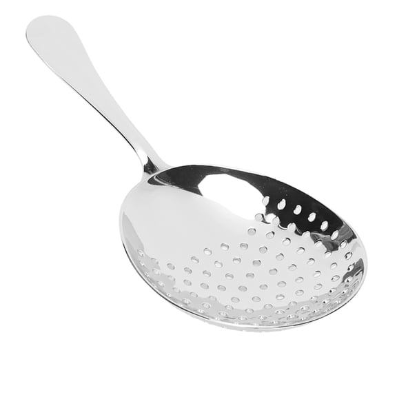 Strainer Spoon, Ergonomic Handle Easy to Clean Julep Strainer Fast Strain Wide Applications Unbending for Mirror Light, Gold Plating, Copper Plating