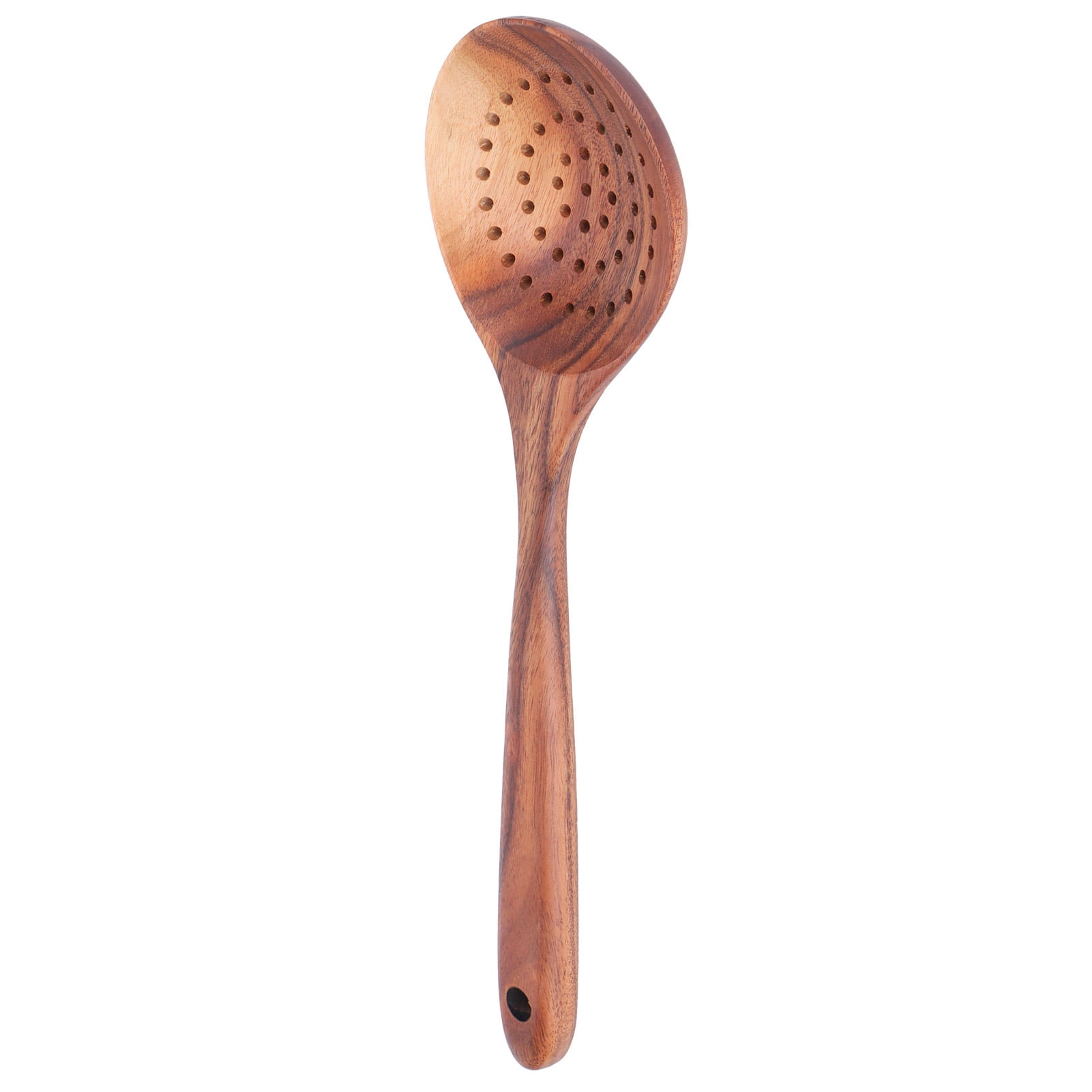 Strainer Spoon, Wood Slotted Spoon Skimmer Scoop Lightweight Colander