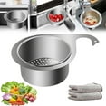 thumbnail image 1 of Strainer,Stainless Swan Sink Strainer Basket Swan Drain Basket For Kitchen Sink Side Kitchen Sink Swan Drain Strainer Basket Corner Multifunctional Drain Basket For Fruit Vegetabl, 1 of 9