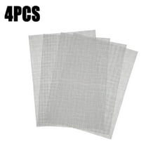 Strainers Mesh Panels Set of 4 Stainless Steel Woven Wire Mesh Sheets for Airbrick and Durable Metal Mesh with 1mm Holes for Ventilation and Filtration
