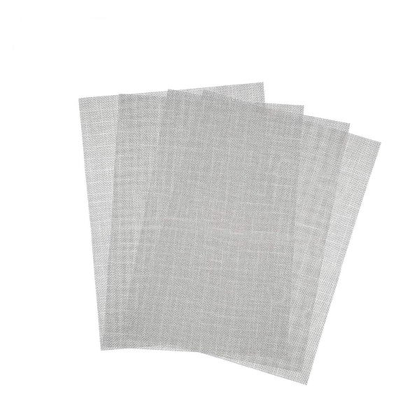 Strainers Mesh Set of 4 Stainless Steel Wire Mesh Sheets with 1mm Holes for Air Bricks Drain Covers and Protective Mesh Applications, One Size, Silver